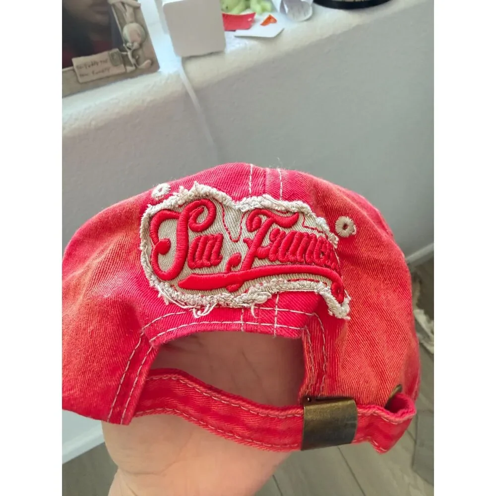 Leader of the Game San Francisco Football Distressed Hat Strapback Red